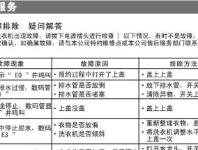 全自动洗衣机故障E2原因及解决方法（洗衣机E2故障的常见原因及应对方法）