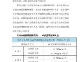 美的中央空调报警代码解析（掌握美的中央空调报警代码的关键信息）
