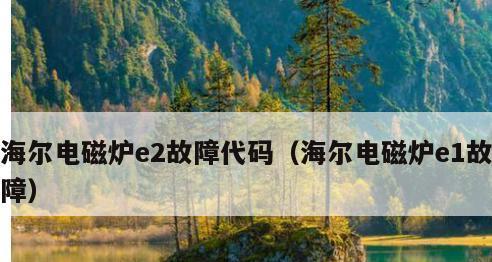 电磁炉故障E1的原因与解决方法（电磁炉使用注意事项及常见故障排除）  第2张