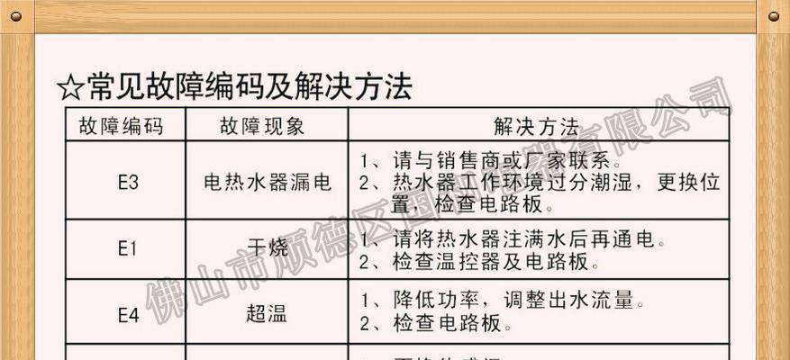 樱雪热水器显示E7故障的解决方法（详解樱雪热水器E7故障代码及维修技巧）  第2张