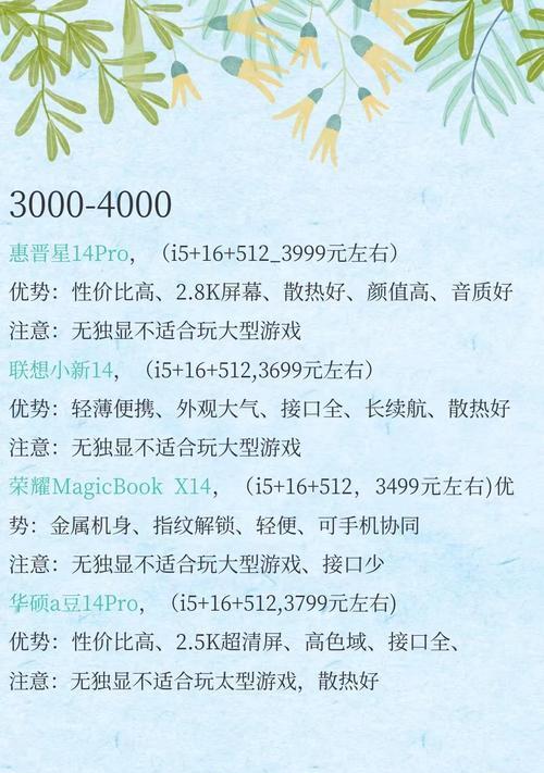 笔记本硬件配置如何选择？哪些硬件搭配最高效？  第2张